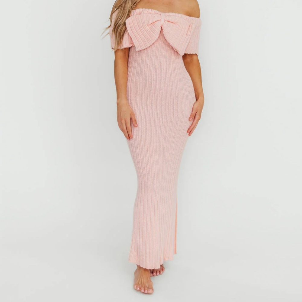 Worth Collective Pink Off-Shoulder Dress